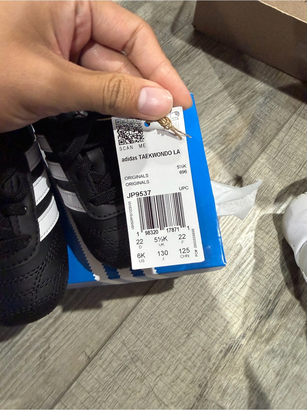 adidas Taekwondo Lace CF EL Toddler Shoes Black White Size 6K NWT - Picture 5 of 6